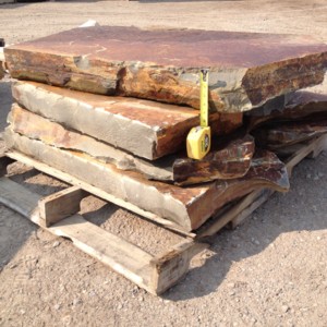 Photo of Canadain Chocolate Natural Stone Steps. A natural stone product of Rolleri Landscape Products.