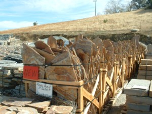 Photo of Rams Horn 1 in. Select fagestone slate. Natural stone sold by Rolleri Landscape Products.